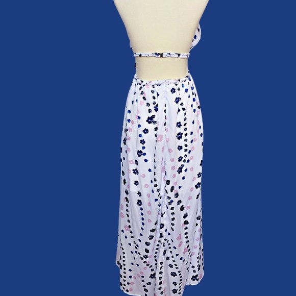 Aqua Halter & Bra Back Formal Gown XS - Picture 3 of 4